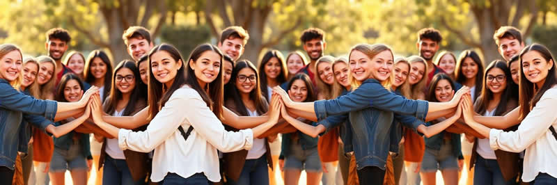 Jovens confreternizando